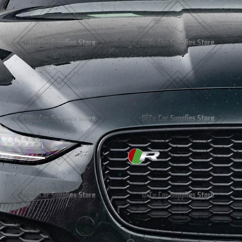 Zinc Alloy S R Sport Badge Car Body Trunk Emblem 3D Grille Sticker For F-Type F-Pace S-Type XFR XE XF XJ XK XJR XFR XEL XJS XJ6