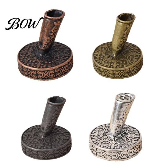 Pen Holder for Desk Vintage Round Holder, Durable Metal Exquisite Carved Desktop Ornament, Office Stationery Dip Pens And Quill Supply, Calligraphy