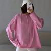 Damen Oversize Langarm T-Shirts Basic Rundhalsausschnitt T-Shirt Frühling Herbst Sweatshirts Lässig Workout Mode Einfarbig Baumwolle Pullover Tops für Damen