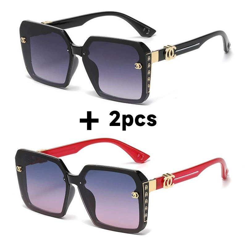 Módní nadrozměrné sluneční brýle Dámské UV400 Vintage čtvercové brýle Designové sluneční brýle Značka Oculos