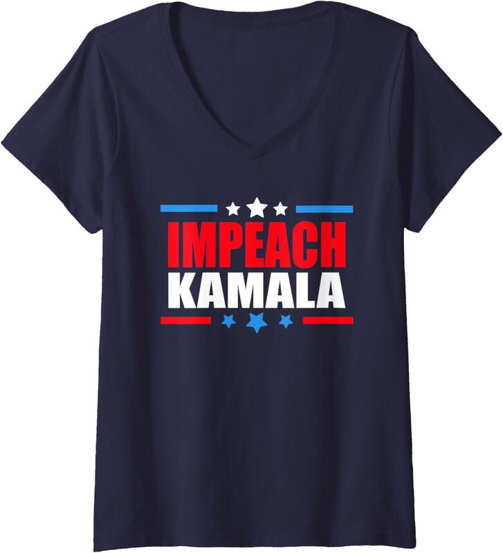 Impeach Kamala Harris Anti Kamala Harris 2024 Gift Ladies V-Neck Tshirt Unisex T-Shirt S