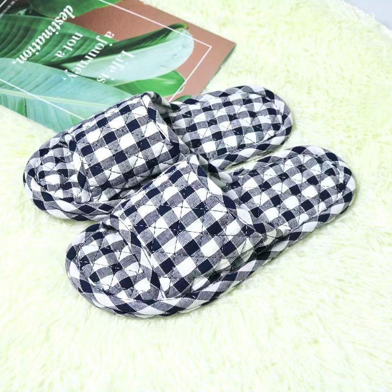 

Тканевые тапочки искусство хлопок домашние парные весна лето осень зима деревянный пол машинная стирка подошва внутренняя ☺ Male Large 42 - 43 Feet ☺