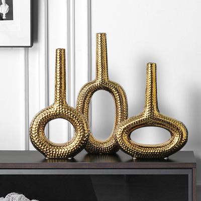 Creative Light Luxury Geometric Ceramic Ornaments Abstract Living Room Entrance TV Cabinet Office Art Home Soft Decorations