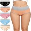 Women's Cotton High Waisted Briefs 5 Pack Soft Stretchy Full Coverage Panties Underwear for Daily Comfort
