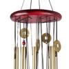 Metal Wind Chime Garden Decorative Vintage Style Outdoor Hanging Iron Tube Bells with Multiple Tubes and Circular Top Frame for Patio Porch Yard