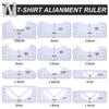 A60Z26 Pieces T-Shirt Ruler Guide Set,T-Shirt Ruler Tool,DIY Printing Rulers For Heat Press T-Shirt Center Designmay