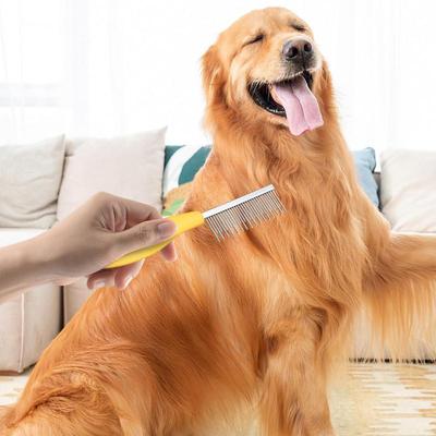 Cat Comb Cats Flea Hair Grooming Comb Pets Combs Hairbrush Cat Dog Grooming Combs For Gently Removes Loose Undercoat Flea