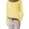 Solid Color Knitted Women's T-shirt Top Base Shirt