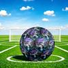 1pc Rainbow Waterfall Fantasy Theme Soccer Ball Football, Size 5, Lightweight PVC, Durable Outdoor Training Soccer Ball, Gift M6145