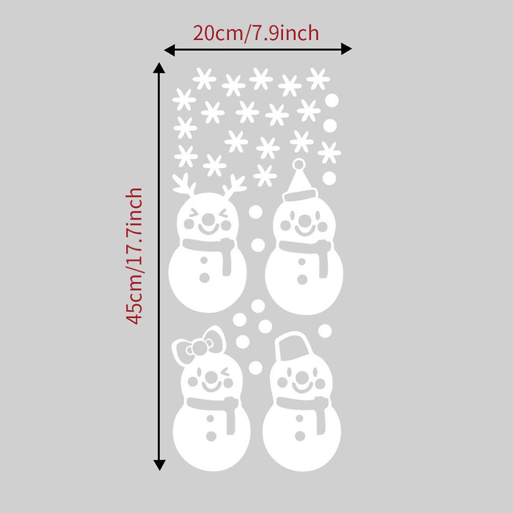 Christmas Snowman Design Wall Sticker Decal Removable PVC Bedroom Living Room Wall Art Mural Decor
