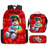 ROBLOX Themed Kids Backpack School Lightweight Durable Oxford Fabric Bag With Padded Straps Cartoon Print Grades 1-9