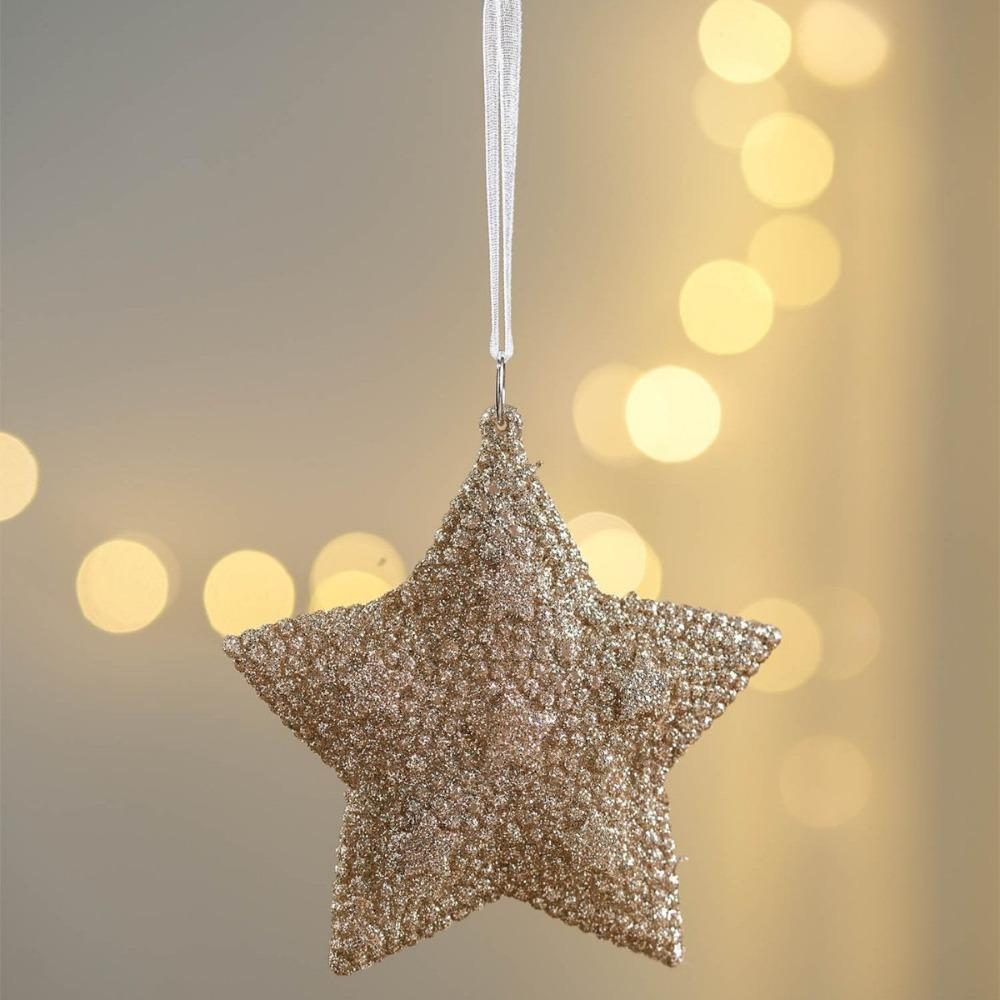 Plastic Christmas Crystal Pendants Snowflake DIY Christmas Tree Ornaments Indoor Outdoor Wall Pendant Crystal Hanging Xmas Tree