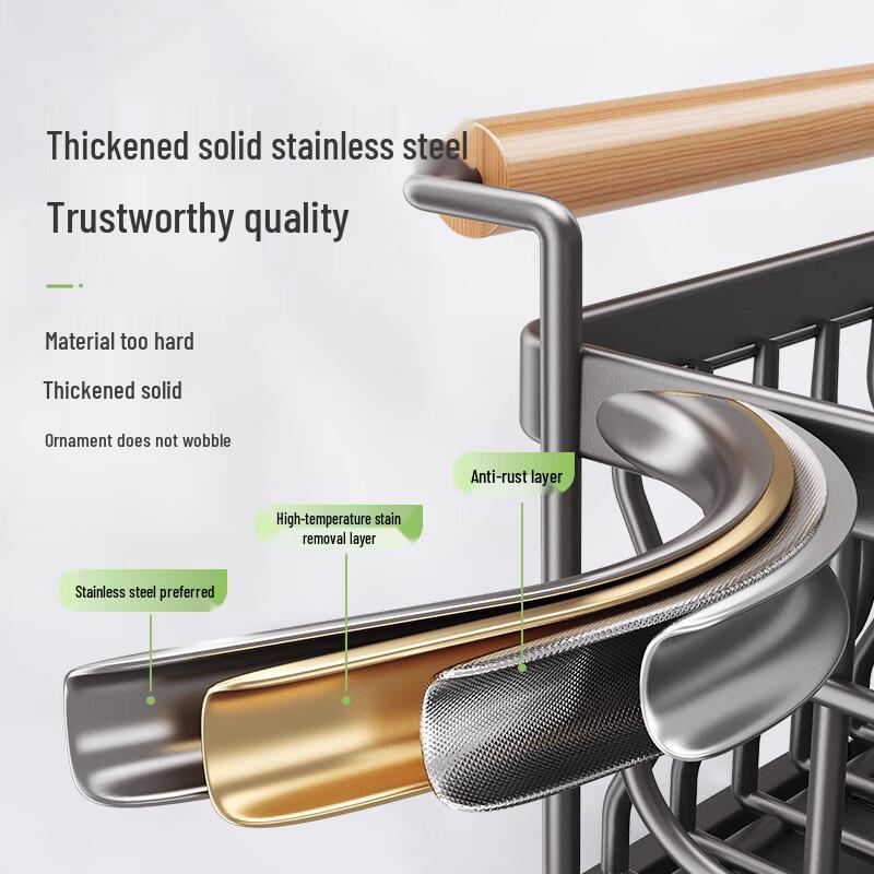 Multifunctional Kitchen Dish Drying & Storage Rack