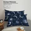 3pcs Sun and moon pattern fashionable printed bedding set, 1 duvet cover+2 pillowcases, suitable for girls and women bedroom