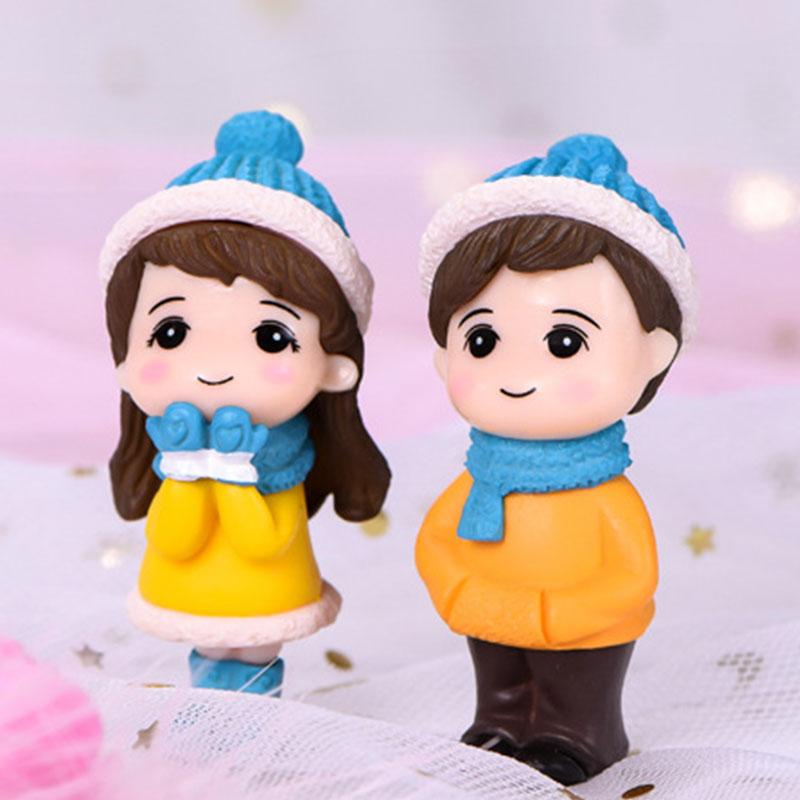 1set Mini Stool Lovers Old Couple Animals House Tree Fairy Garden Miniatures Terrarium Action Figures DIY Micro Landscape Decor