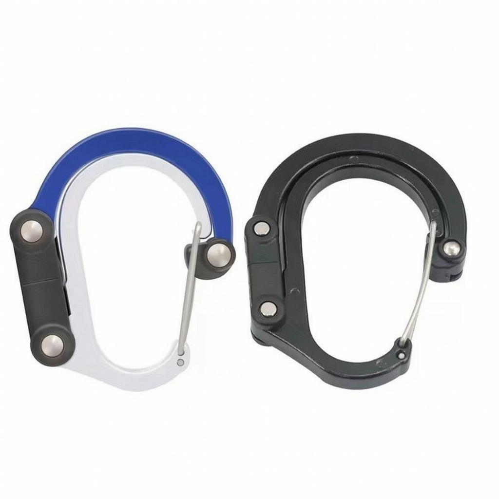 DShaped Carabiner Hook Lightweight Aluminum Alloy with SelfClosing Gate Compact Hanging