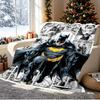 Batman Pattern Blanket for Home Decoration, Bed, Sofa, Car Travel, Camping, Suitable for All Seasons, Birthday Christmas Gift