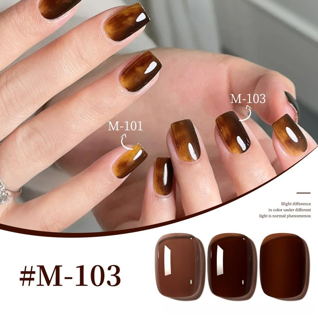 1PCS 15ml Brown Yellow Nail Polish Gel Suitable For Nail Salons And DIY Nail Art