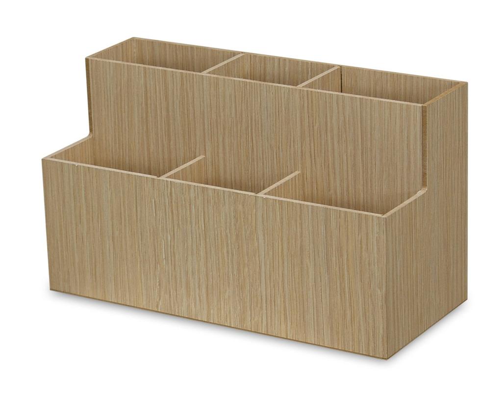 TATSU-CRAFT Bosk Basque Remote Control Stand, S NA, Natural, Stylish, Multi-functional Remote Control Storage Rack, Wood Grain Finish, Slim, Cute,