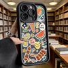 Summer Food Stickers Set Phone Case for iPhone 17 16 15 14 13 12 11 Pro Max Plus Anti Scratch, Gel Flexible Protective