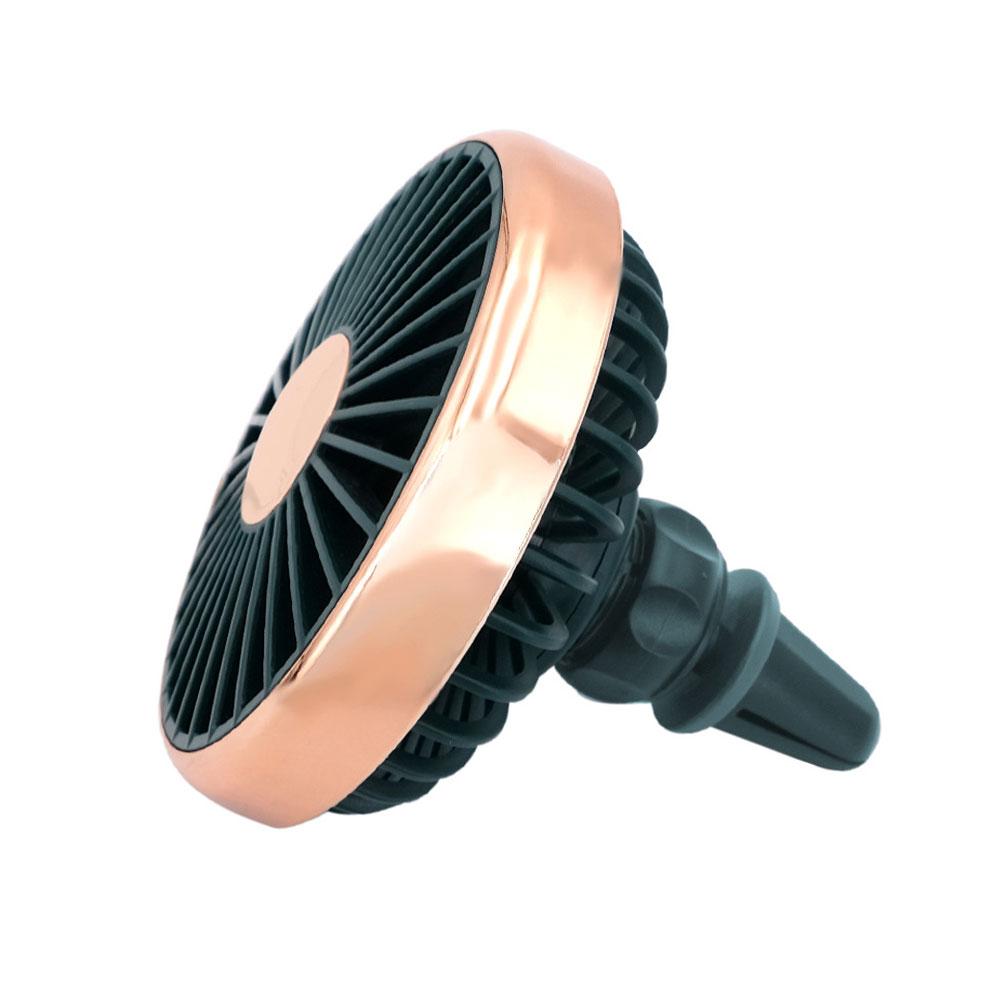 Portable Mini Car Fan USB Charging Multifunctional LED Light Seven-blade Turbo Fan Car Air Outlet Mini Electric Fan Car Supplies