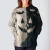 Women's Casual Fashion Long Sleeve Standing Collar Single Breasted Halloween Print Workwear Jacket Tops