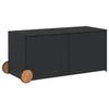 VidaXL Garden Storage Box and Wheels, Tool Chest, Storage Furniture, Patio Terrace Organizer, Black 365316