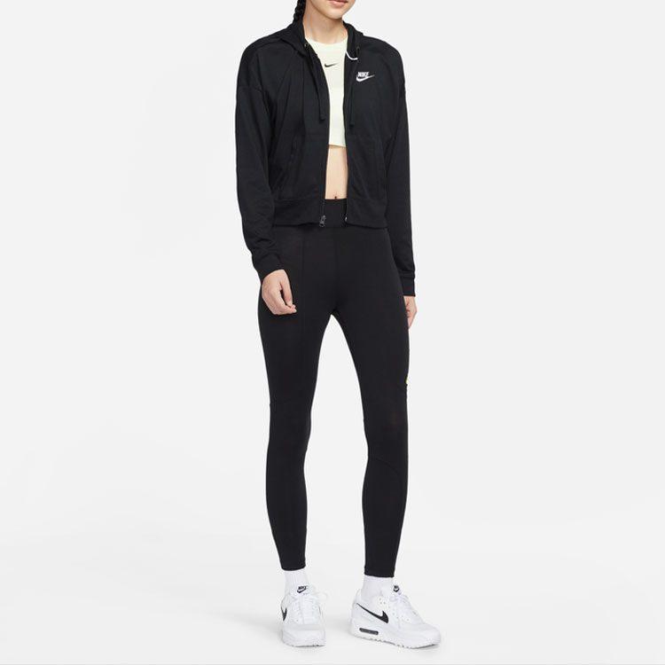 Nike Sweatshirts Women's Black Hooded Moderate Cardigan CV8619-010