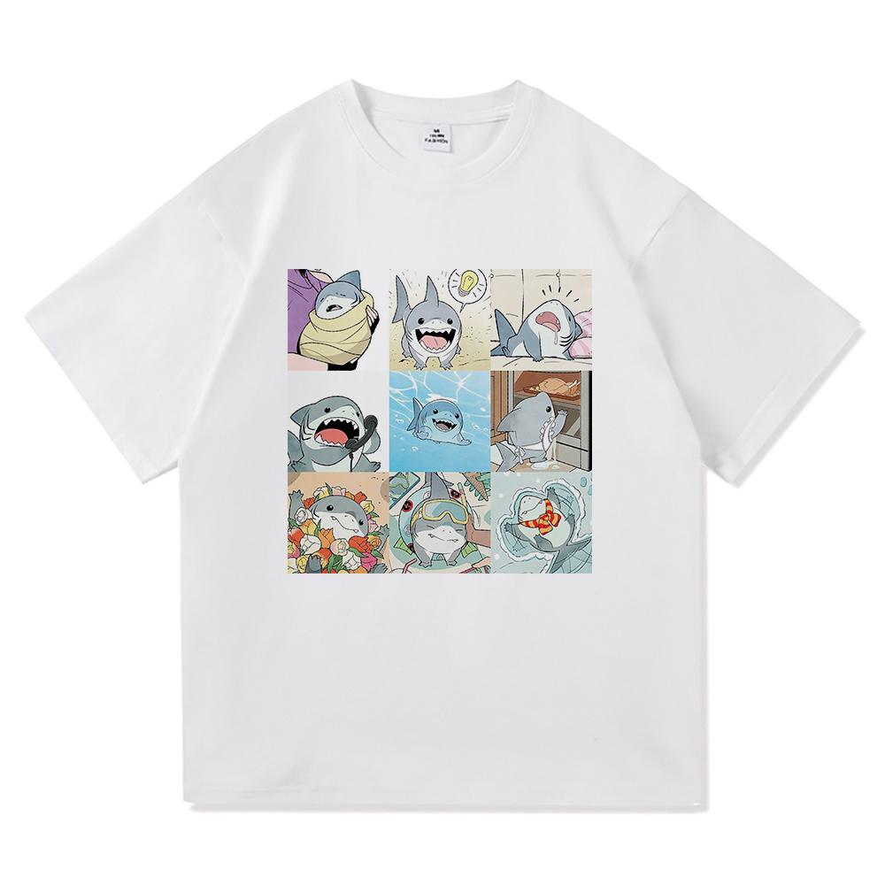Jeff The Land Shark T Shirt Fashion 2026 Men Clothing Harajuku Unisex High Quality Cotton Tops Funny Graphic T Shirts Day Gift
