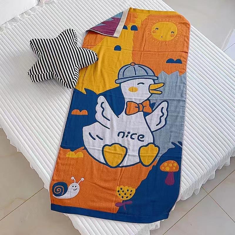 Pure Cotton Gauze Bath Towel Adult Men And Women Plus 80/160 Dirt-Resistant And Water-Absorbing Soft Cotton Quick-Drying Gauze Bath Towel