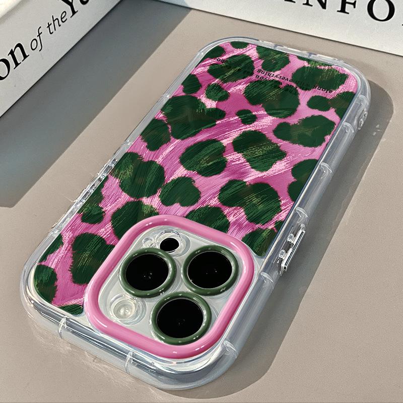 Grundlage Lockiges Leopardenmuster für IPhone16pro Handyhülle für Apple 15plus Creme Federgarn 14 Rundumschutz 13