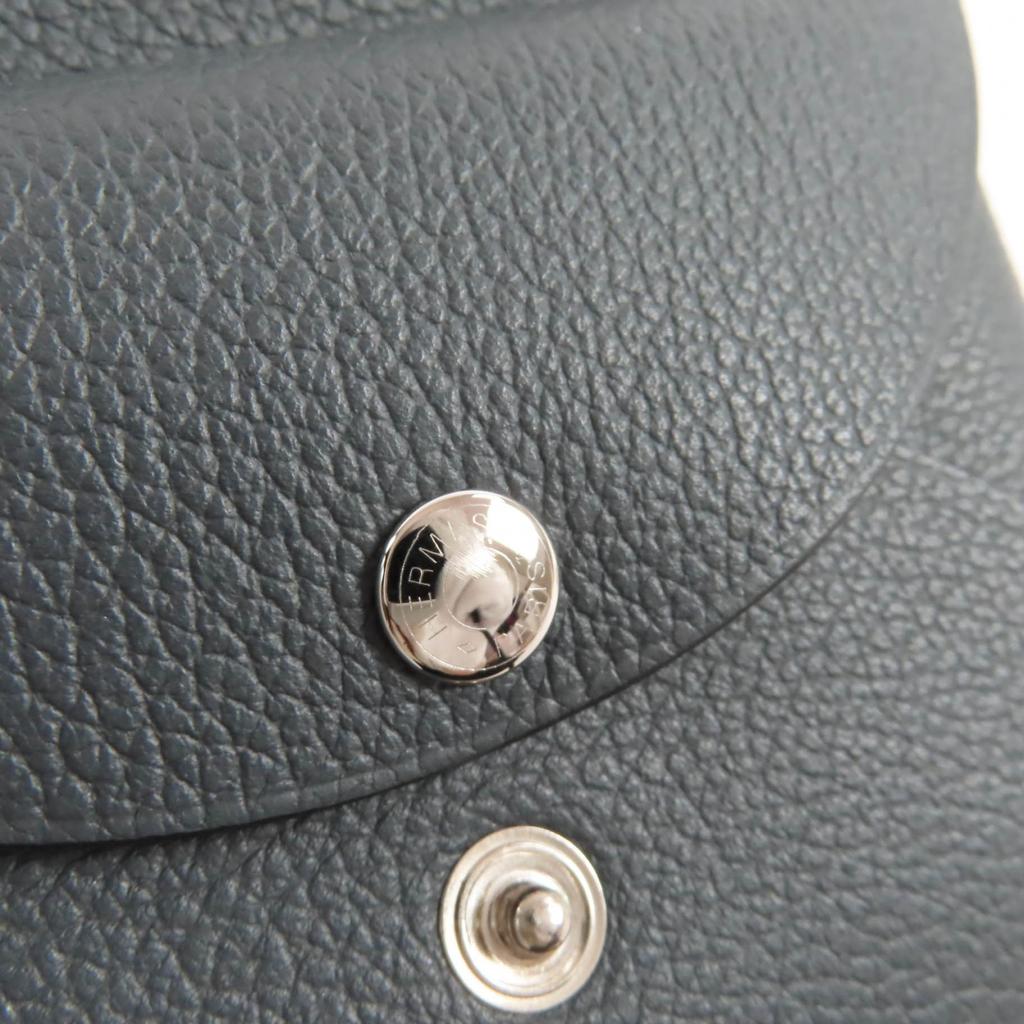 Great HERMES Coin case Calvi duo Evercolor Leather Women Used