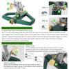 WEMADE Irrigatore Oscillante Automatico in Metallo Robusto per Giardino - Irrigatore Automatico Rotante a 360 Gradi per Prato con Base in Metallo