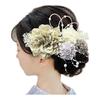 Baramoly Preserved Flower and Artificial Flower Hair Accessory - Dahlia Design for Kimono, Yukata, Formal Occasions, Weddings, and Celebrations