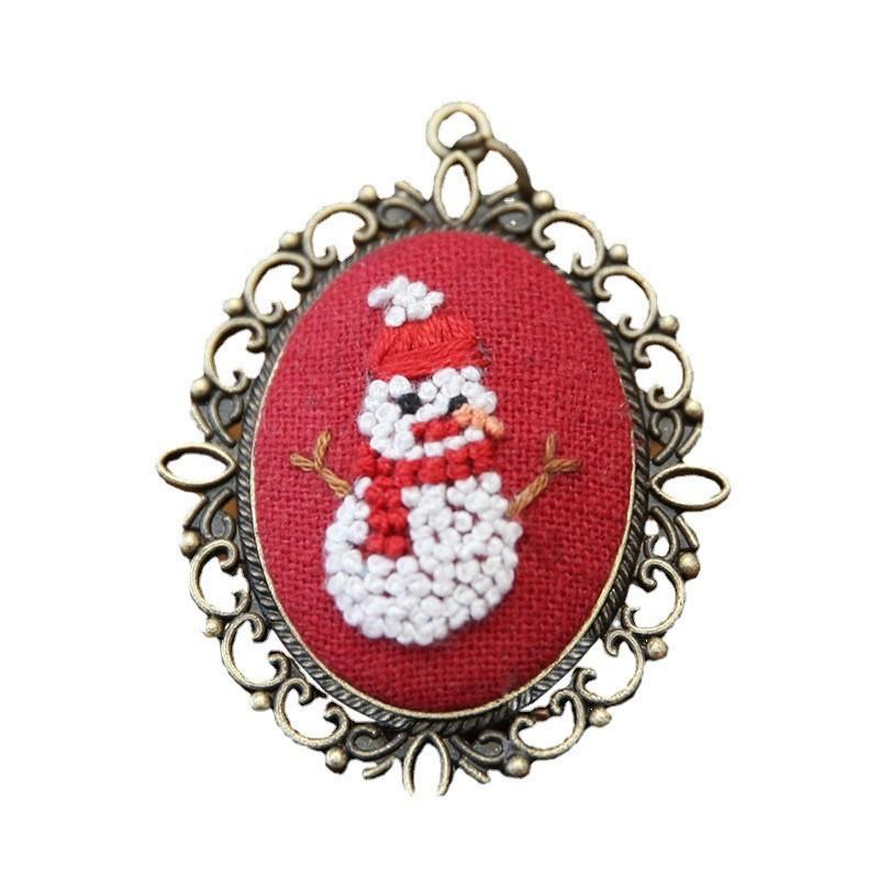 Hand Embroidered DIY Necklace Material Pack Fabric Flower Lu Embroidery Vintage Sweater Chain Fabric Embroidery