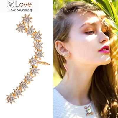 Stern Ohr Crawler Ohrringe Funkelnde Strass Ohr Crawler Ohrringe Zarte Kristall Manschette Kletterer Stern Ohrring Schmuck