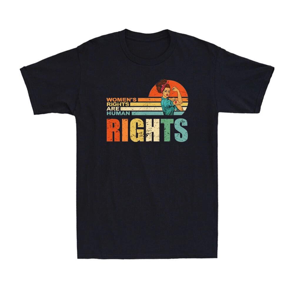 Women s Rights Are Human Rights Feminist Pro Choice Vintage Sunset T-Shirt XXXXL