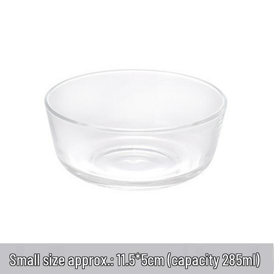 Transparent Glass Bowl for Salad, Soup, Dessert, Noodles, Rice, and Fruit