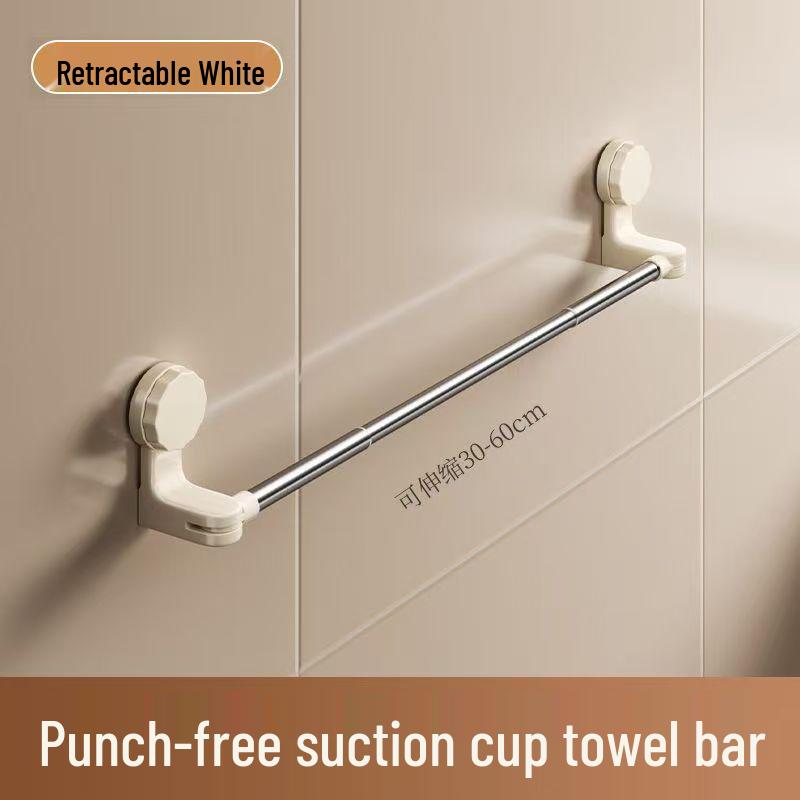 Teleskopowy wieszak na ręczniki z przyssawkami bez wiercenia do przechowywania w łazience