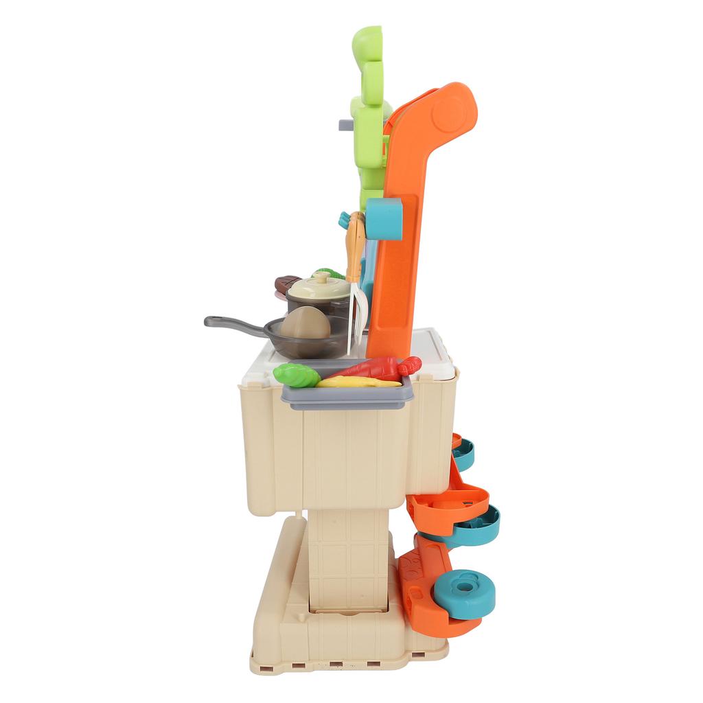 Set de Joacă Bucătărie pentru Copii Simulare Contor Cărucior de Cumpărături Asamblare Mâncare Gătit Masă de Prânz Pretinde