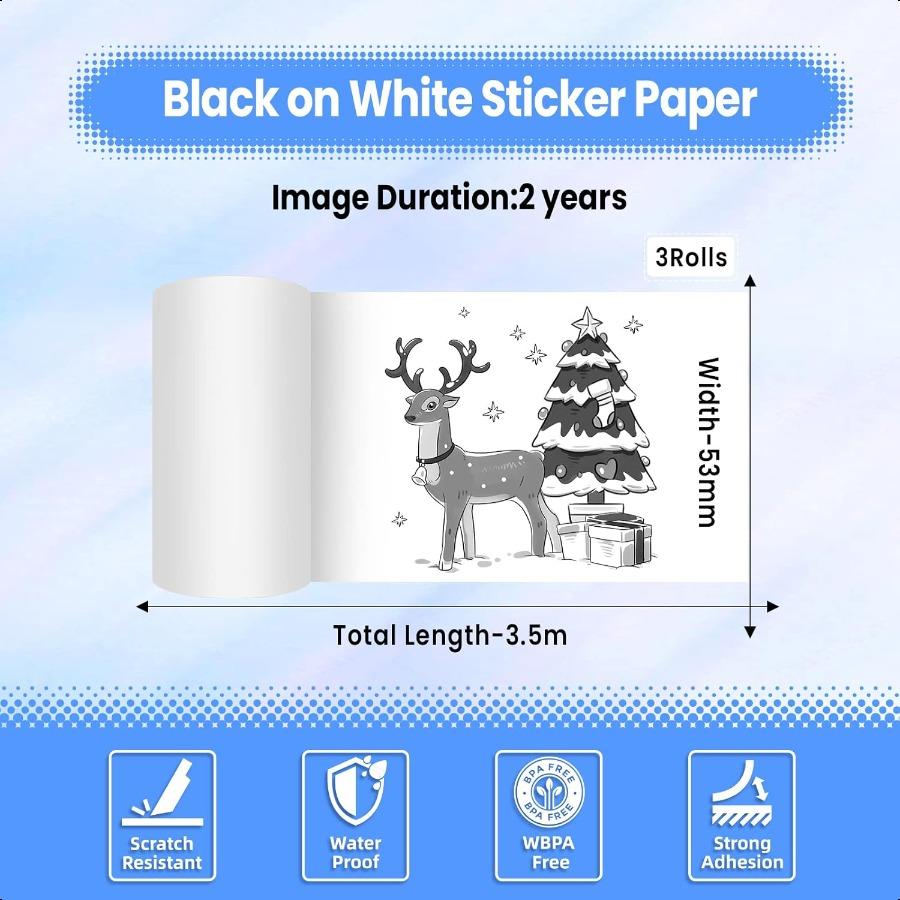 

Бумага для принтера Белые самоклеящиеся термоэтикетки для карманного Bluetooth-термопринтера Phomemo M02 M02S M04S M04AS M832 M833 M834 United States