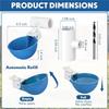 J1UL1N Water Dispenser Feeder 30 Set Automatic Chicken Waterer Cups With Tee Fitting Drinking Bowl For Duck, Goose