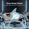 Electronic Pet Toy Musical Walking Mechanical Shark Model With Light Indoor Toys For Kids Boys Birthday Children'S Day Gifts