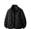 Herren Herbst Einfarbig Doppelreißverschluss Stehkragen Lässig Locker Jacke