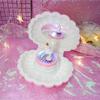 Shell Shaped Rotating Girl LED Flashing Music Box Musical Toy Kids Xmas Gift