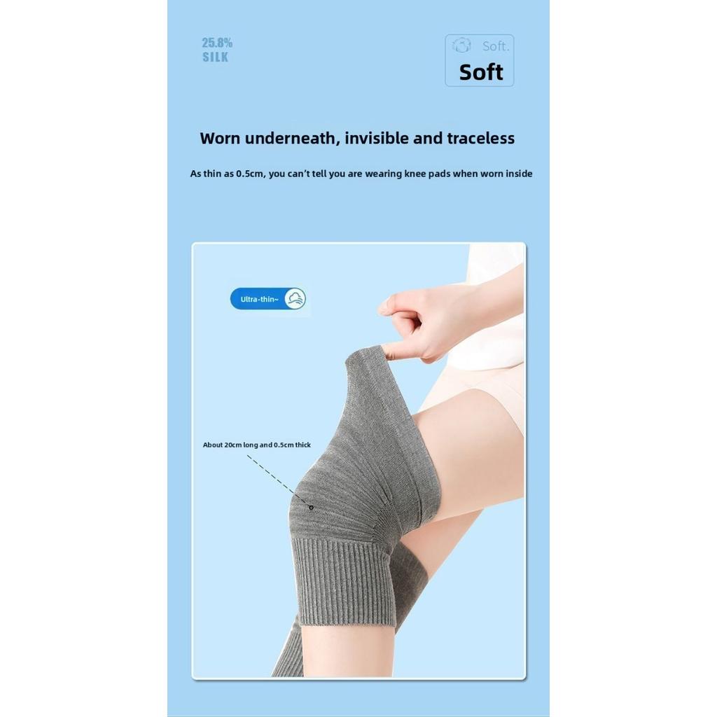 Cotton Knee Pads, Thin Design, Warm and Comfortable for Men and Women with Cold Legs, Air Conditioning, Sleeping, and Anti Cold Paint Cover