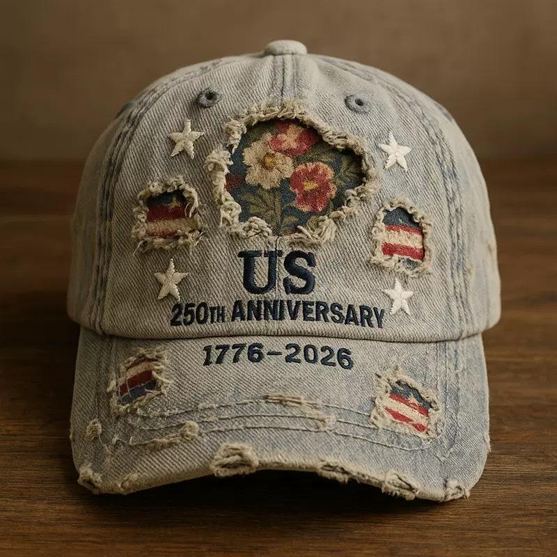 

2026 US 250th Anniversary Baseball Cap High Quality Curved Brim Cap Men s and Women s Outdoor Sun Hat Adjustable (55-60cm)