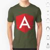 Angular Logo T Shirt Cotton Men Women DIY Print Angular Javascript Angularjs Js Programming Logo Angular Js Development Web