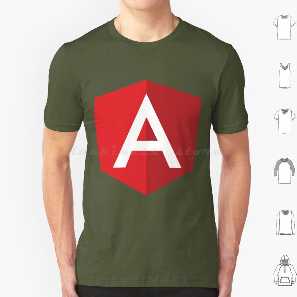 Angular Logo T Shirt Cotton Men Women DIY Print Angular Javascript Angularjs Js Programming Logo Angular Js Development Web