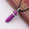Handmade Amethyst & Rose Quartz Hexagonal Pendant Necklace N760